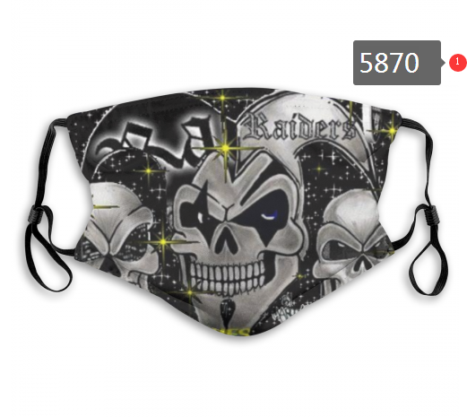 2020 NFL Oakland Raiders #2 Dust mask with filter->nfl dust mask->Sports Accessory